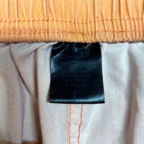 Lost Prism Beach Shorts Men's Large Yellow Cotton Stretch Mid-Rise Drawstring - Picture 3 of 10